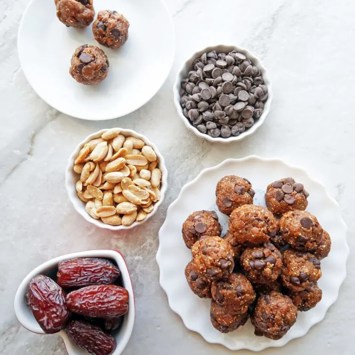 4-Ingredient Peanut Chocolate Chip Energy Balls