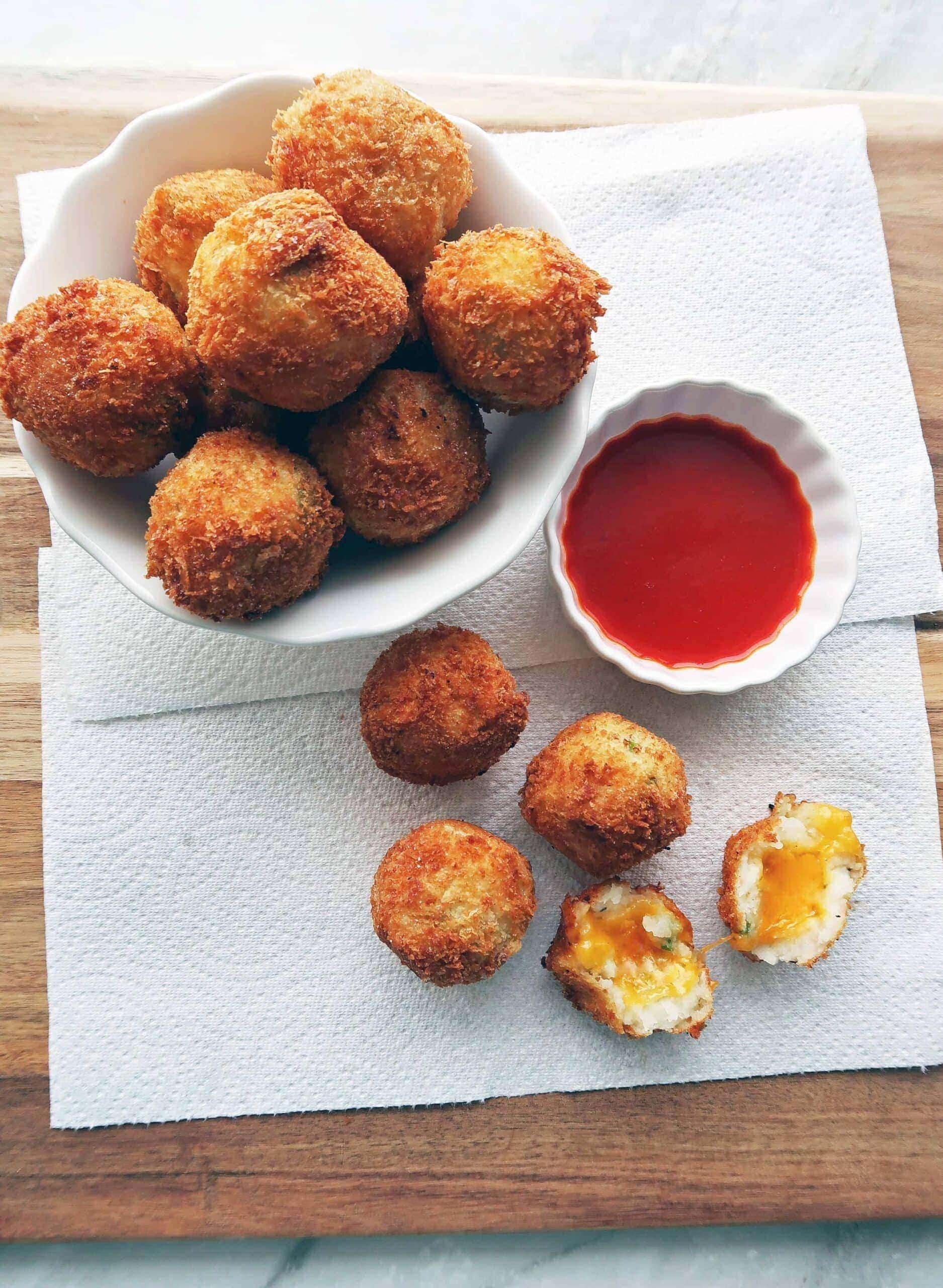 5 Ingredient Crispy Mashed Potato Cheese Balls