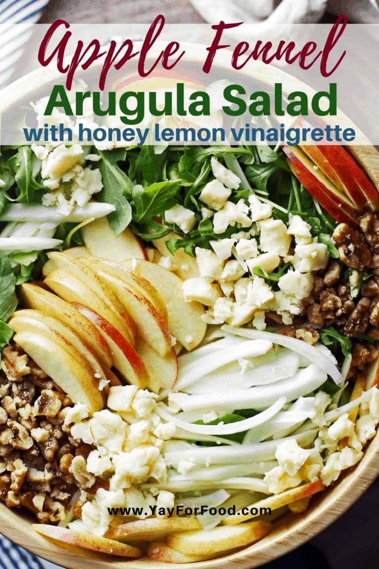 Apple Fennel Arugula Salad with Honey Lemon Vinaigrette Yay! For Food
