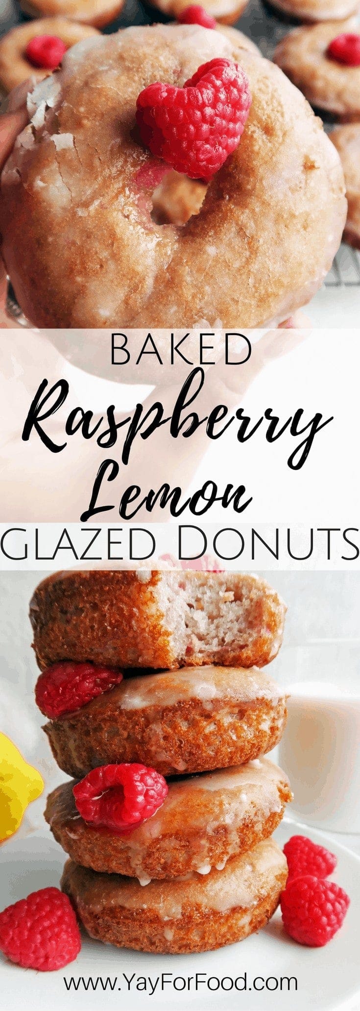 Baked Raspberry Lemon Glazed Donuts Yay! For Food