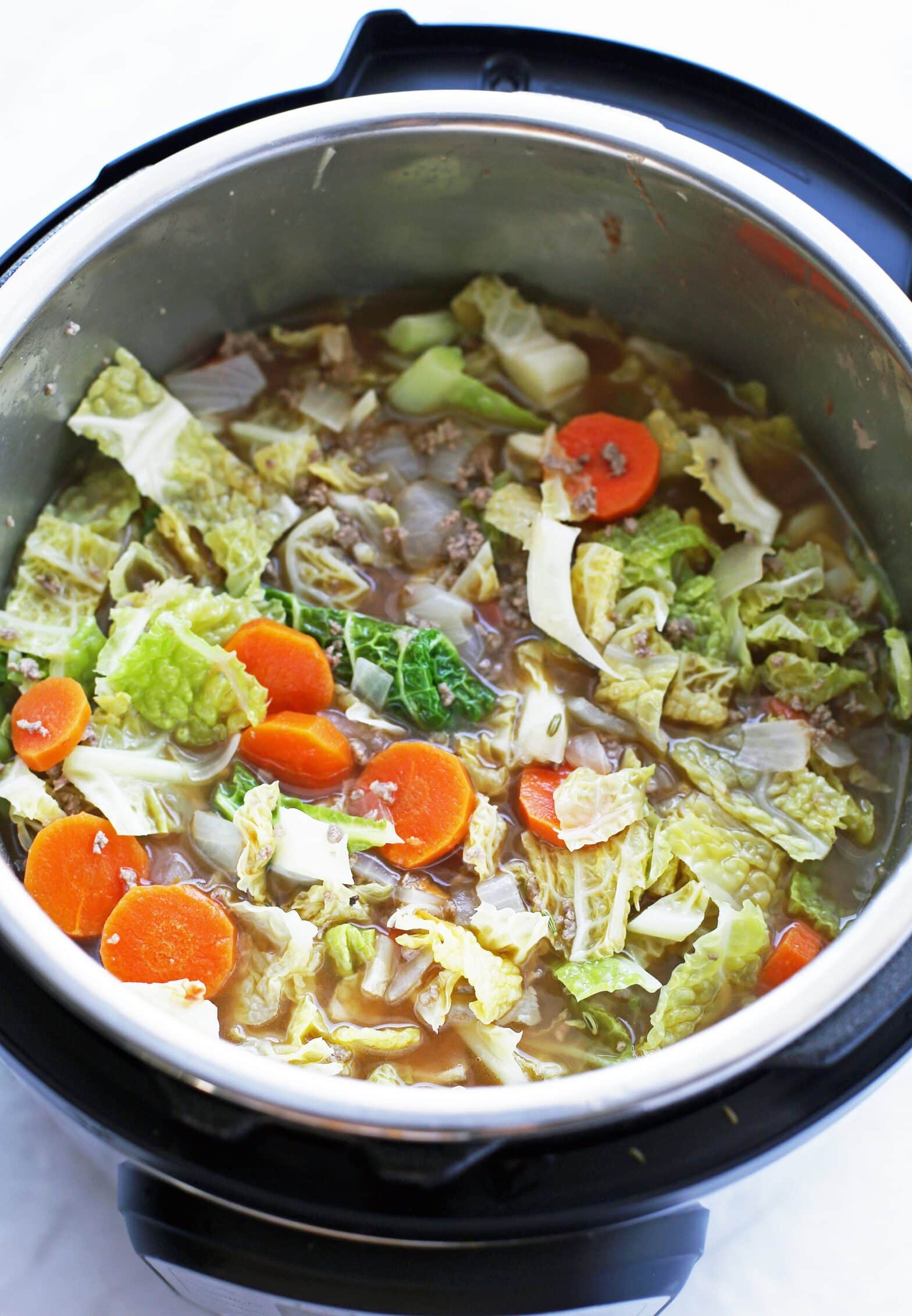 Instant Pot Beef and Cabbage Soup Yay! For Food