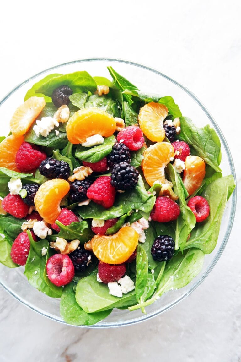 Berry Orange Spinach Salad with Citrus Balsamic Vinaigrette Yay! For Food