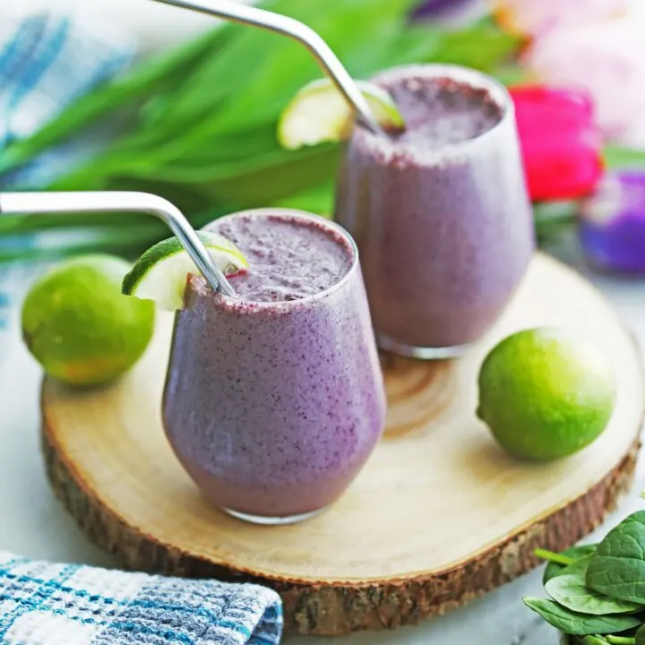 Blueberry Lime Yogurt Smoothies