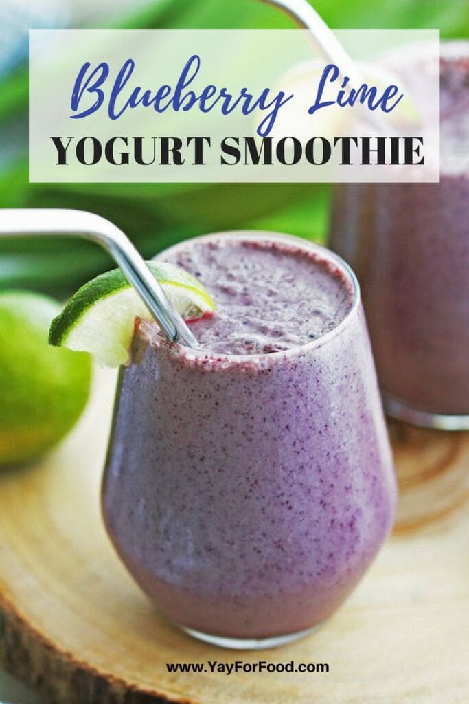 Blueberry Lime Yogurt Smoothies Yay! For Food