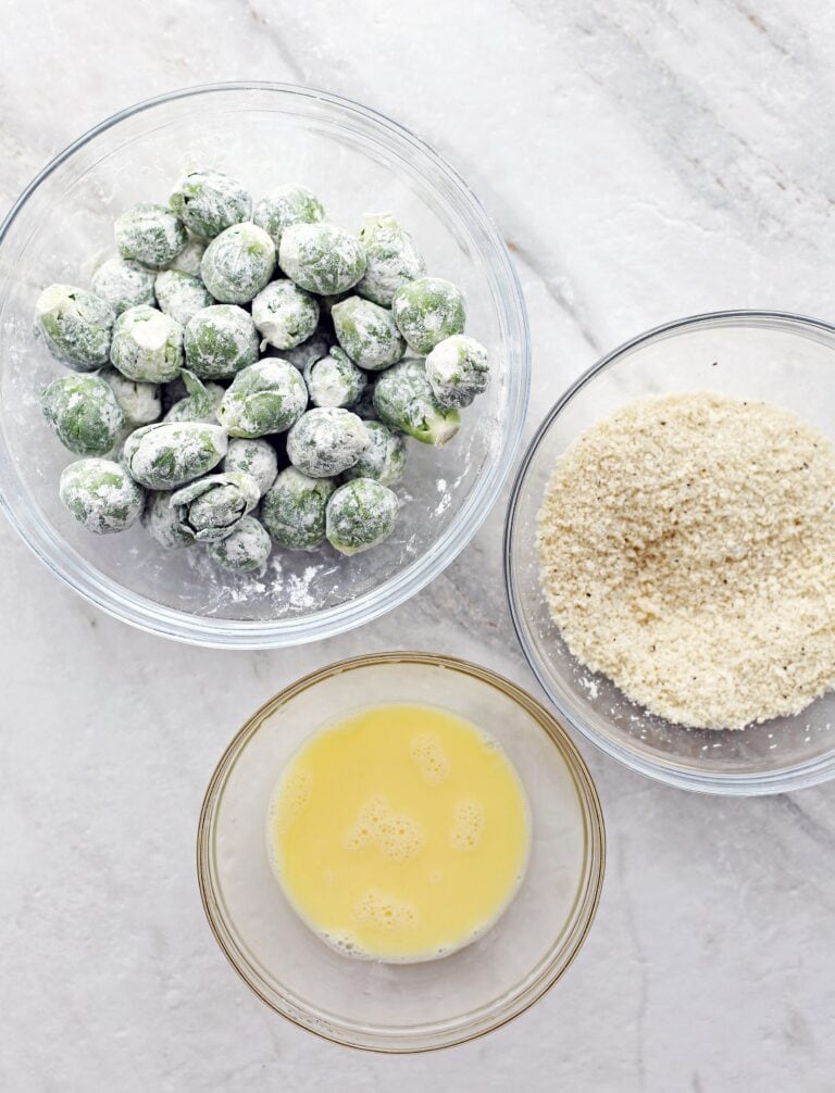 Parmesan Brussels Sprouts with Sour Cream Herb Dip Yay! For Food