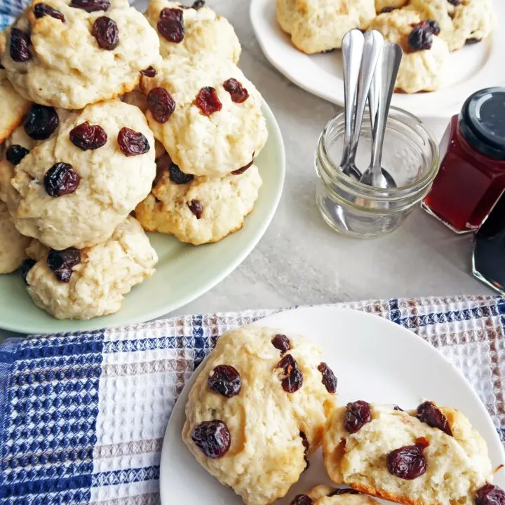 30 Minute Cherry Coconut Tea Buns