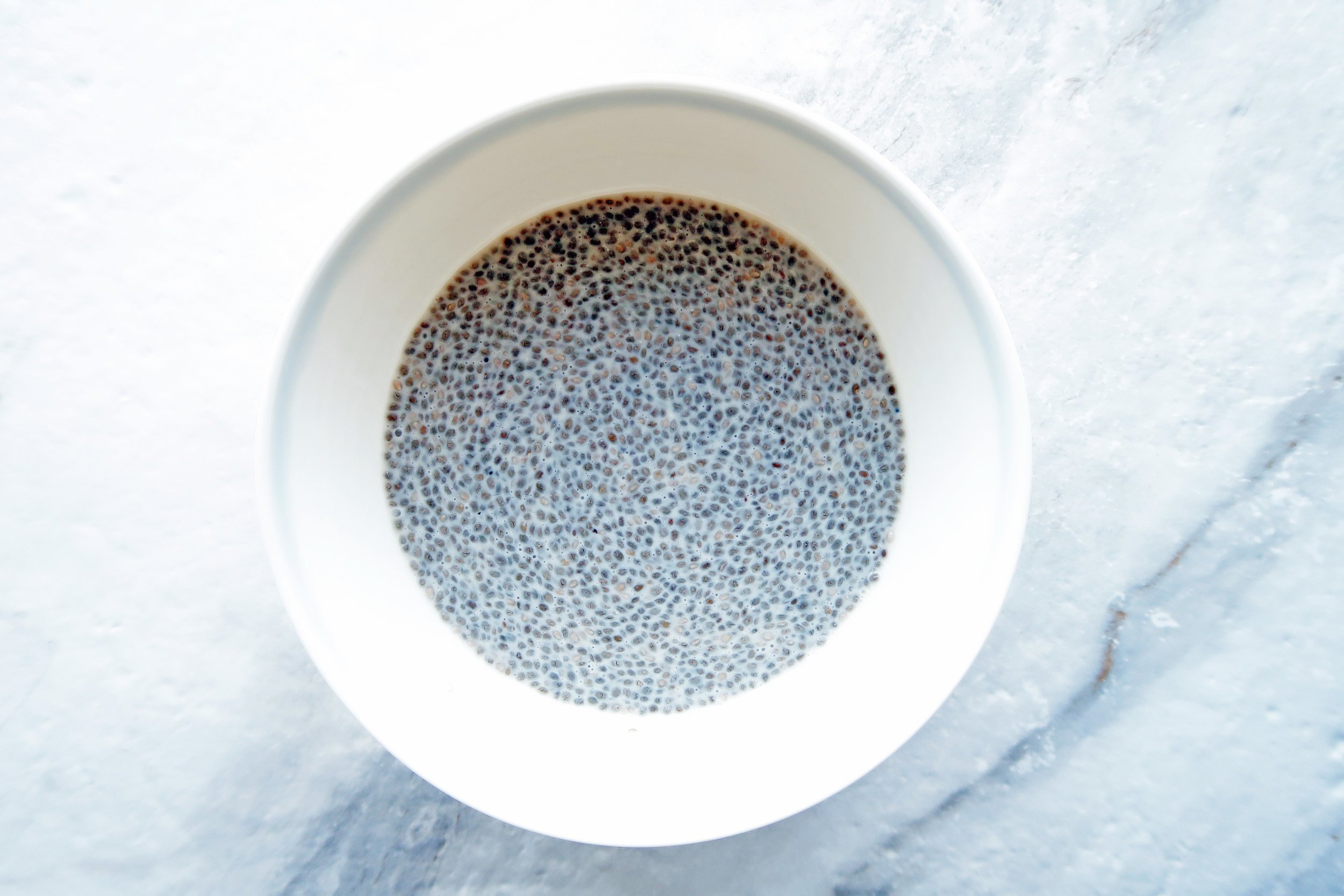 Chia seed pudding in a bowl.