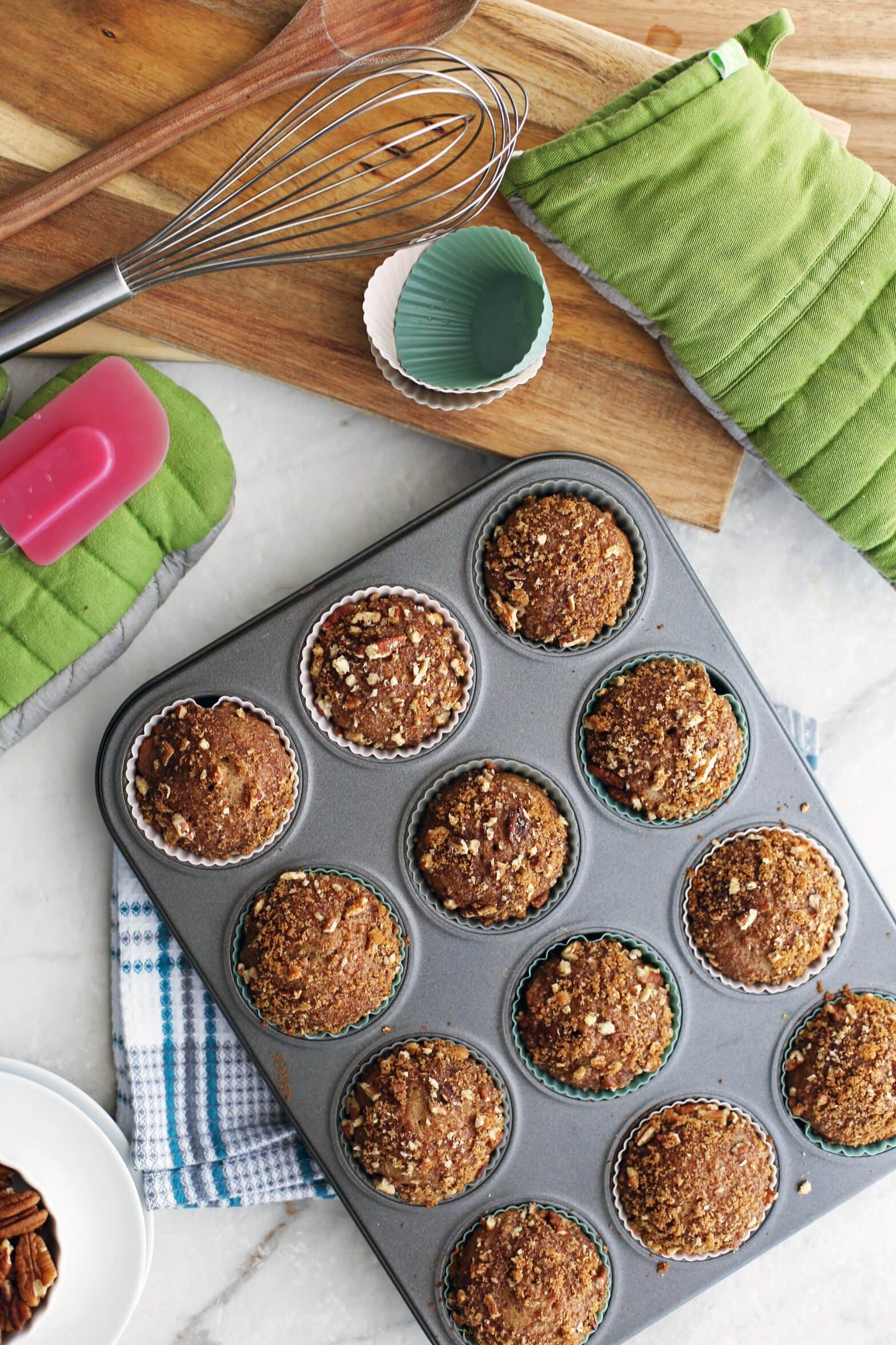 CrunchyTop Cinnamon Pecan Applesauce Muffins Yay! For Food