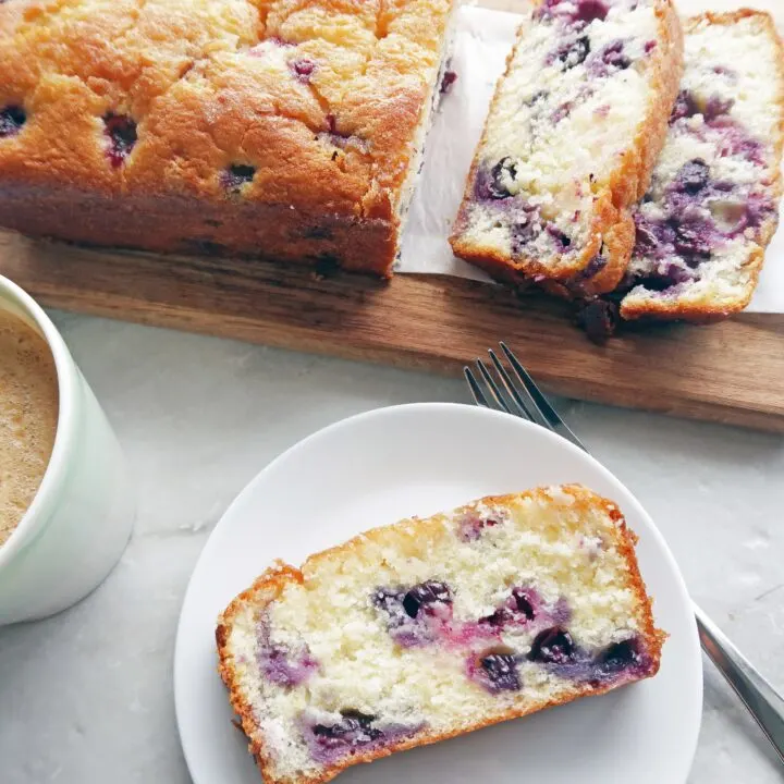 Classic Lemon Blueberry Loaf Cake