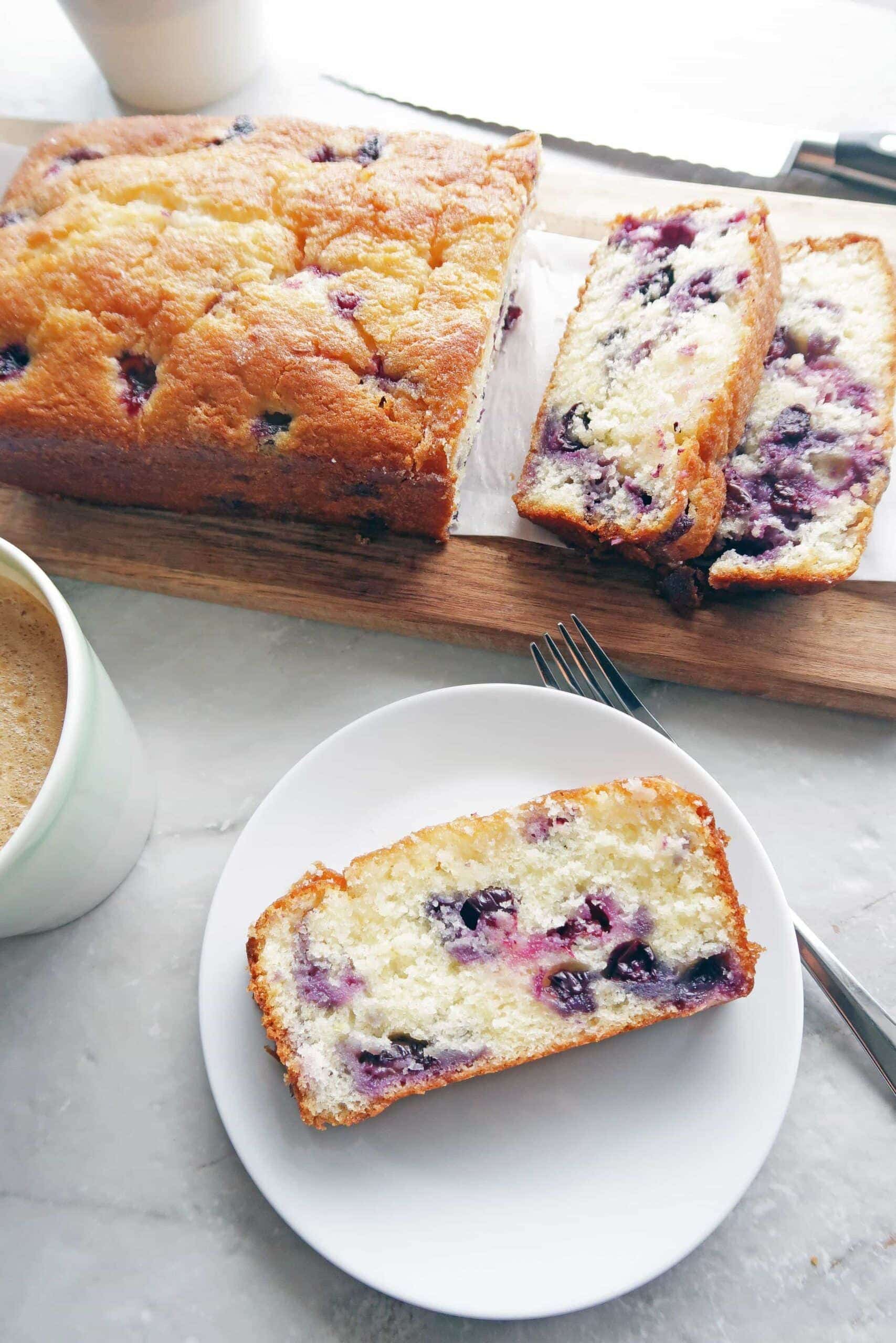 Classic Lemon Blueberry Loaf Cake