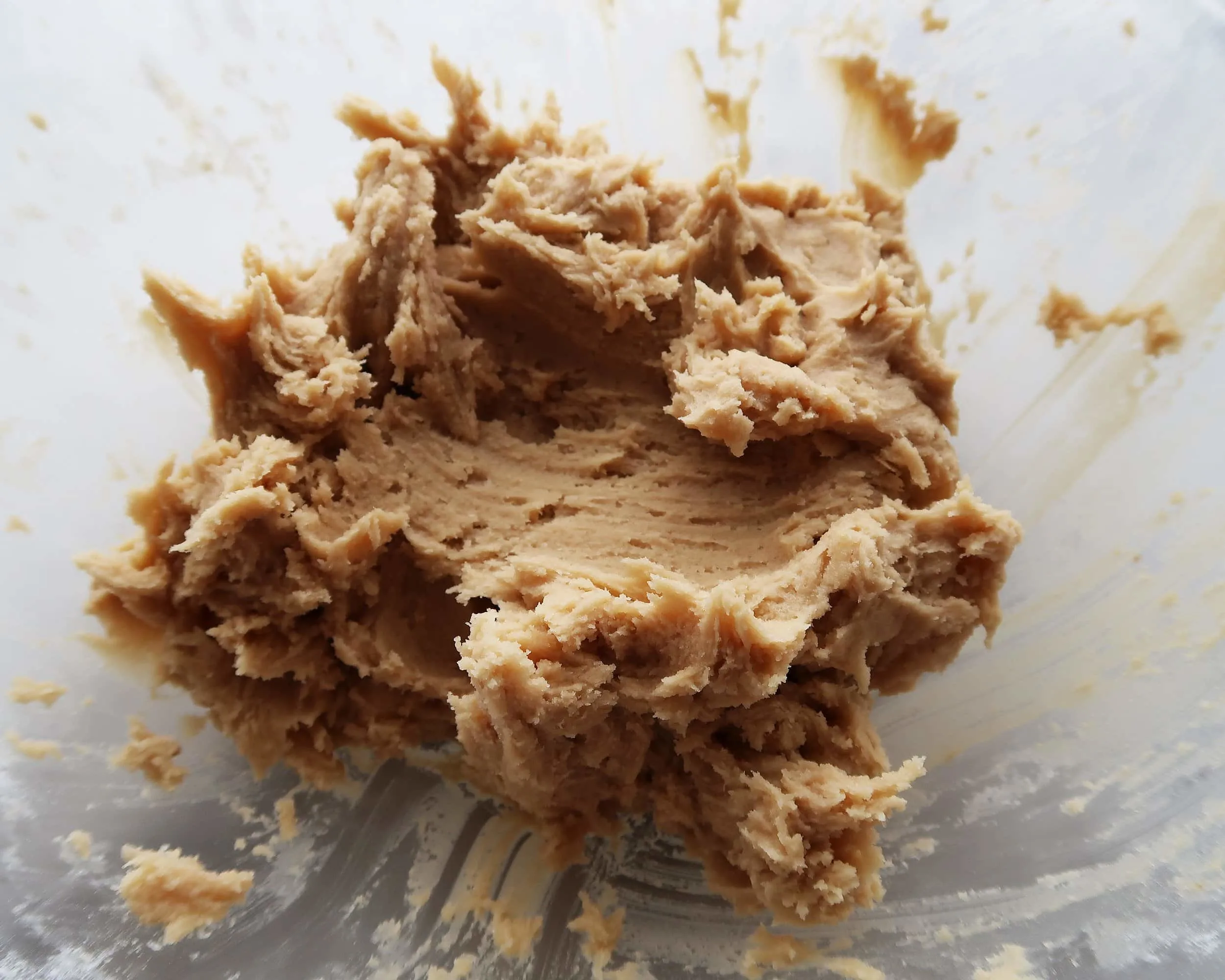 Cookie dough in a bowl.