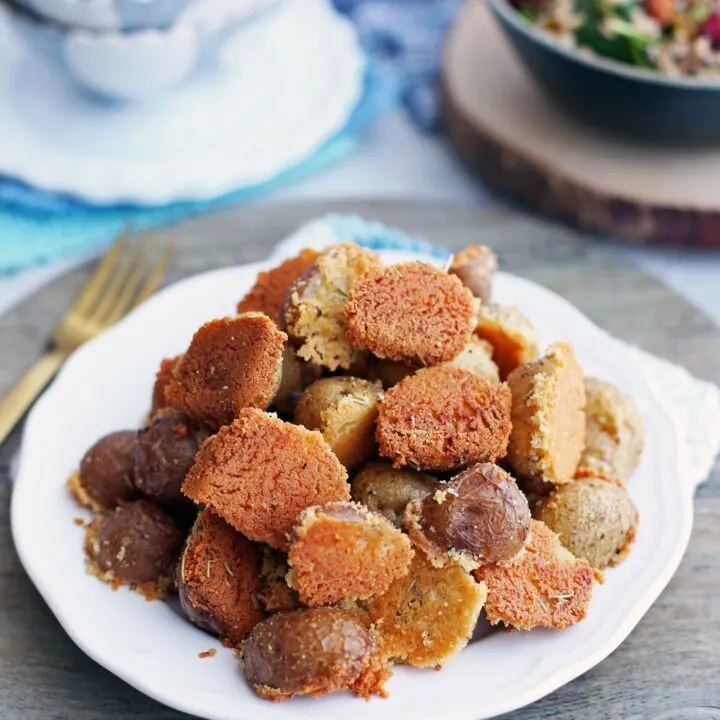 Crispy Parmesan Crusted Baby Potatoes