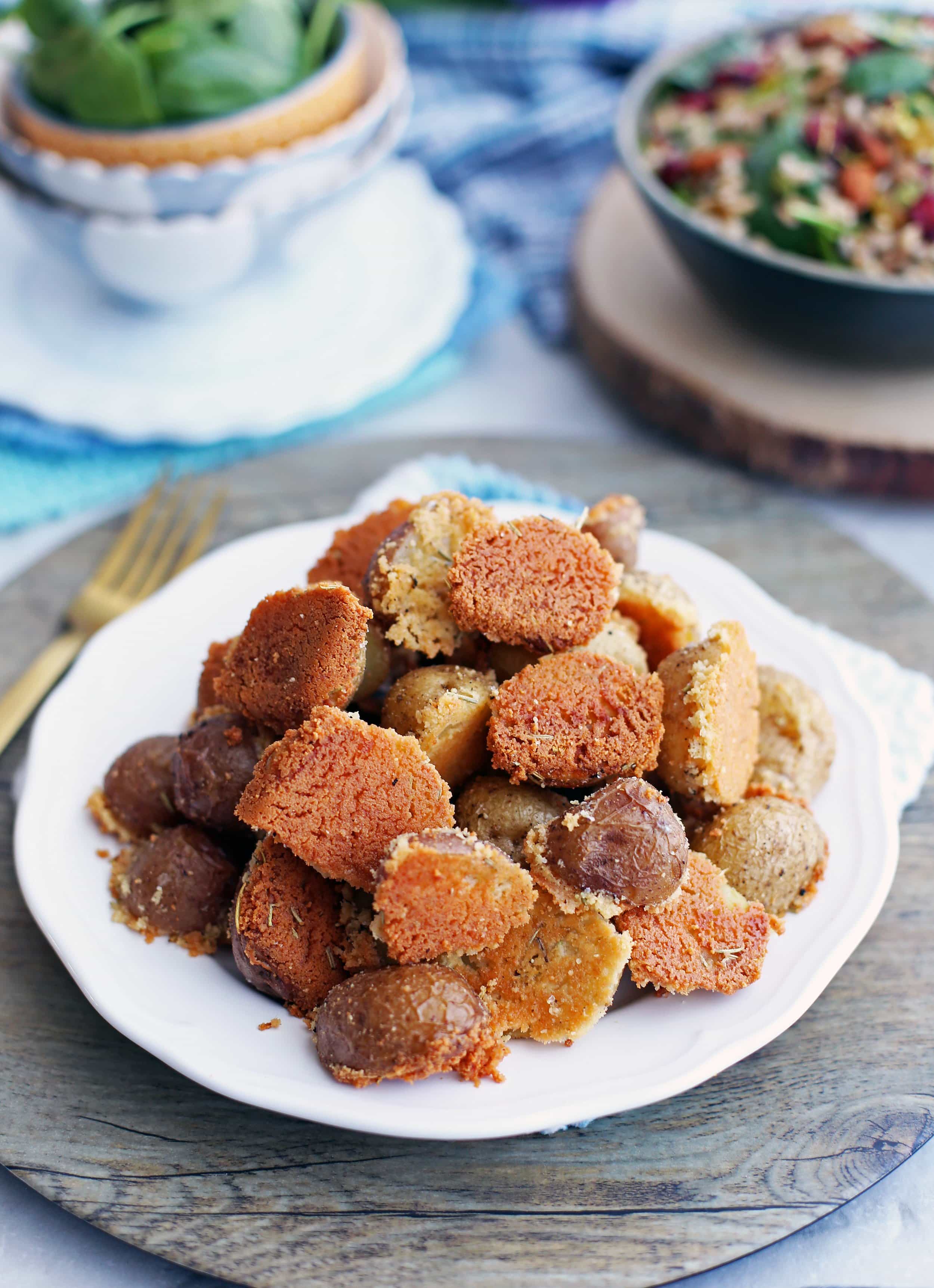 Crispy Parmesan Crusted Baby Potatoes
