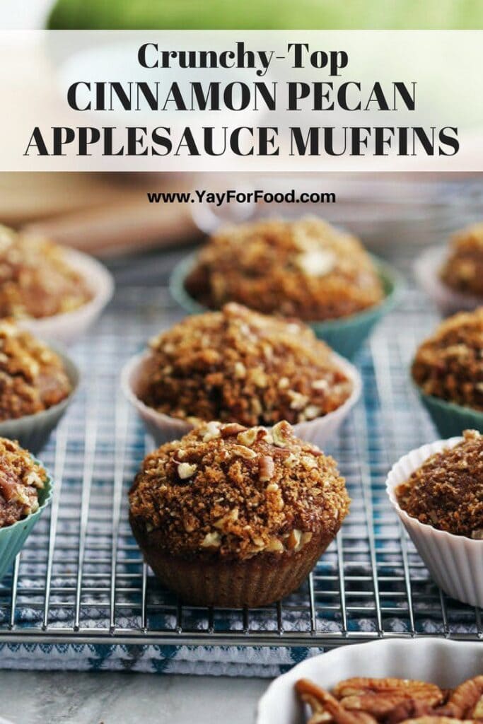 CrunchyTop Cinnamon Pecan Applesauce Muffins Yay! For Food