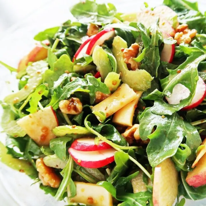 Crunchy Winter Salad with Balsamic Honey Mustard Dressing