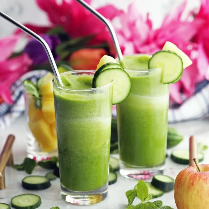 Cucumber Mint Pineapple Smoothie