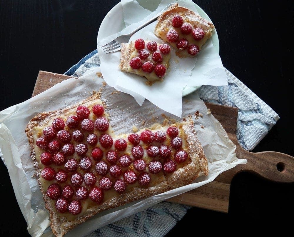 Fresh Raspberry Lemon Curd Tart