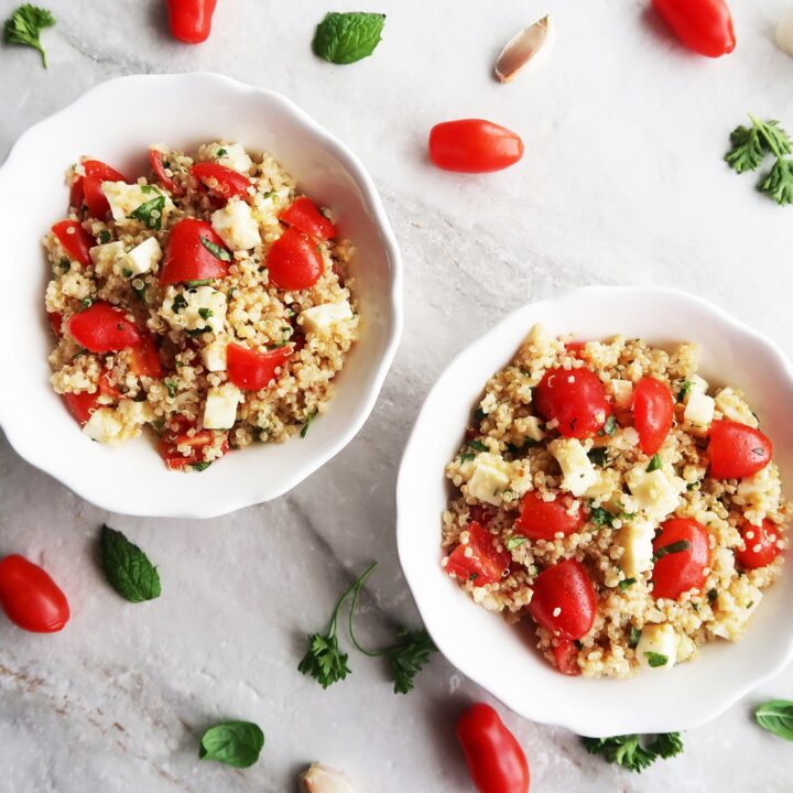 Fresh Tomato, Mozzarella, and Herb Quinoa Salad