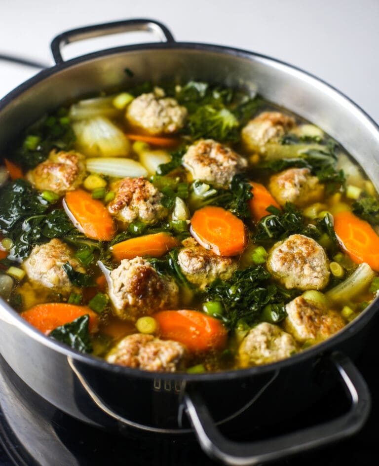 Ginger Pork Meatball Soup with Bok Choy Yay! For Food