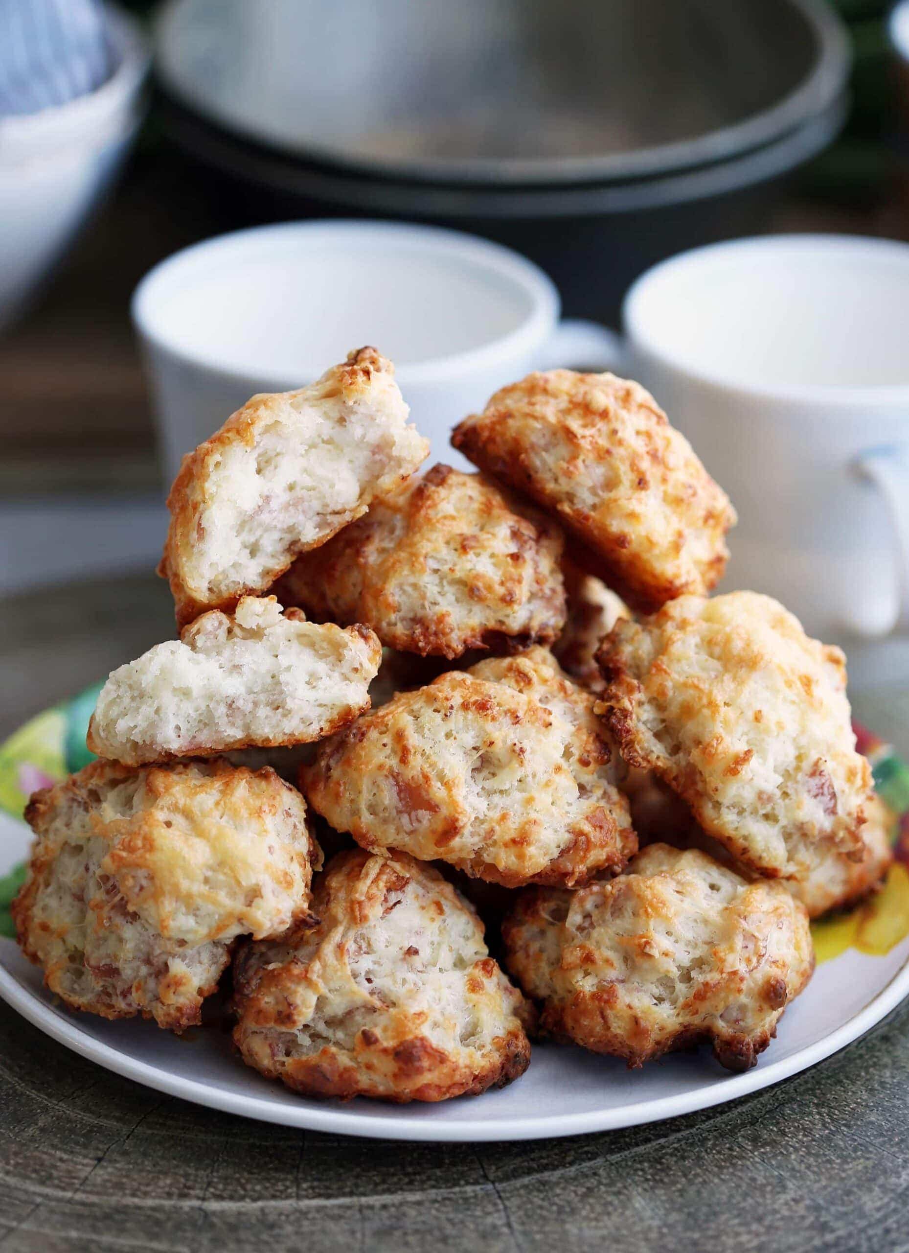 Easy Ham and Cheese Drop Biscuits