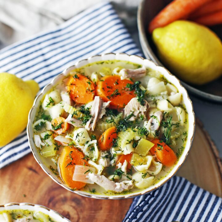 Instant Pot Lemon Dill Chicken Noodle Soup