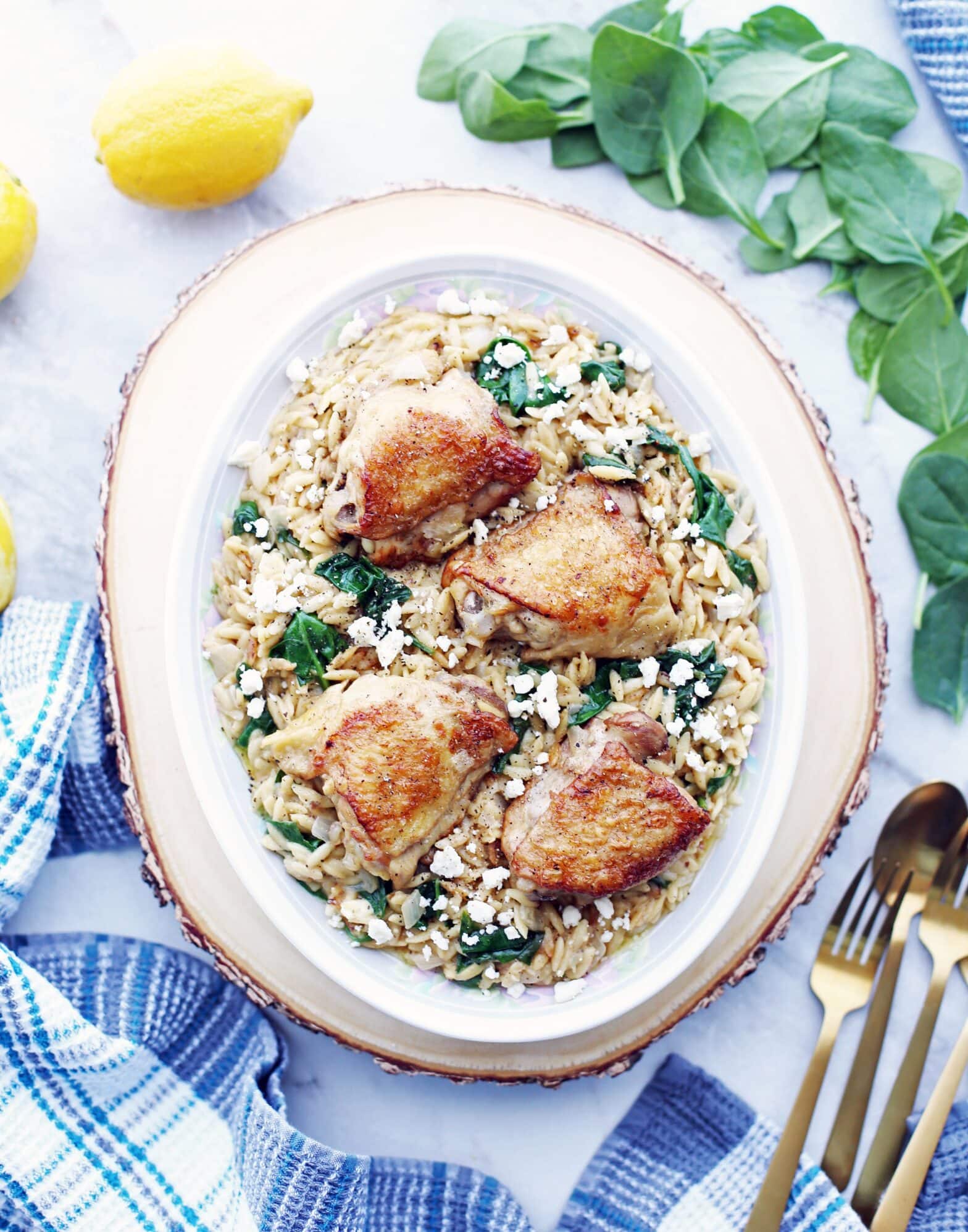 Instant Pot Lemon Pepper Orzo with Chicken Thighs - Yay! For Food