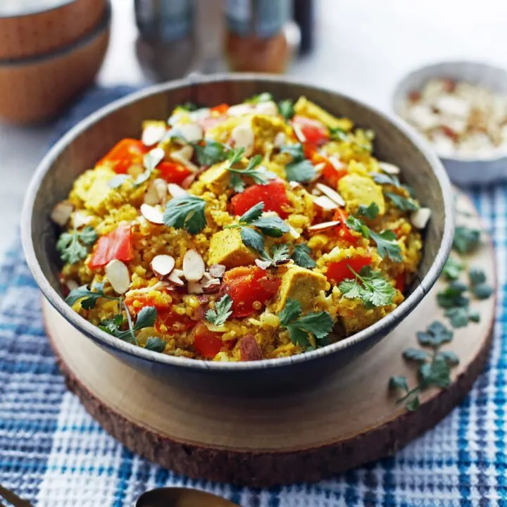 Instant Pot Spiced Quinoa and Cauliflower Rice Bowls