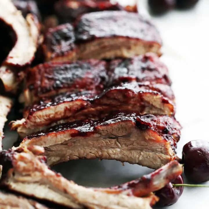 Instant Pot Baby Back Ribs with Cherry Chipotle Sauce