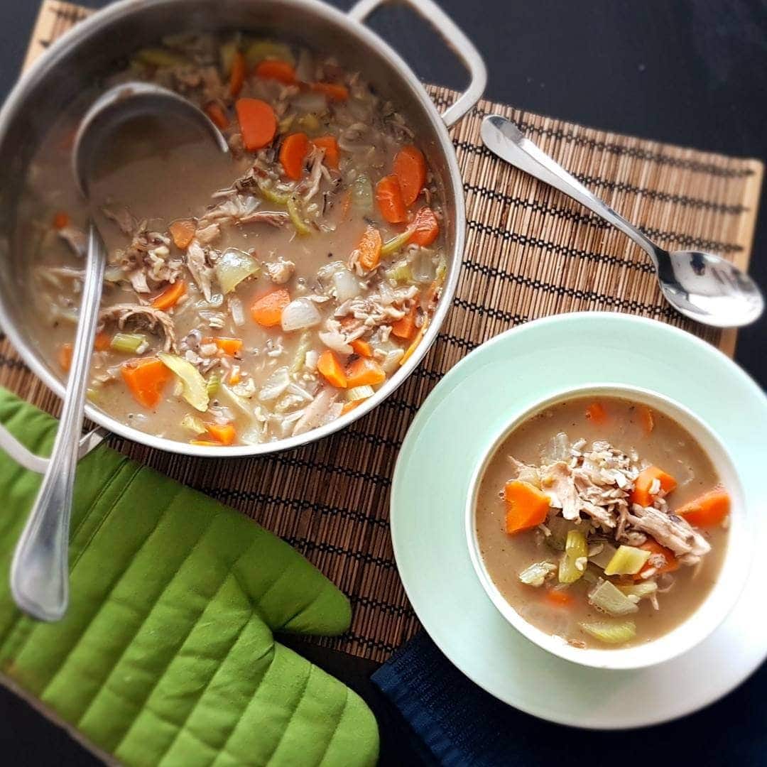 Leftover Turkey and Wild Rice Soup