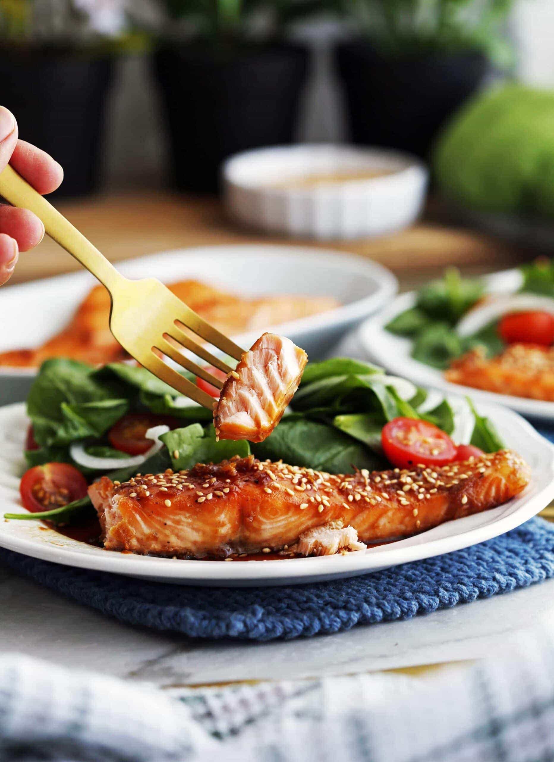Maple-Soy Baked Salmon