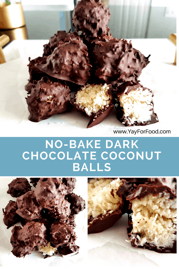 NoBake Dark Chocolate Coconut Balls Yay! For Food