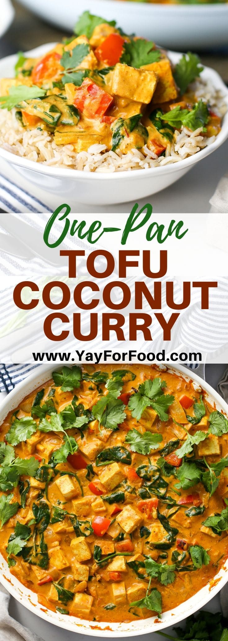 OnePan Tofu Coconut Curry Yay! For Food