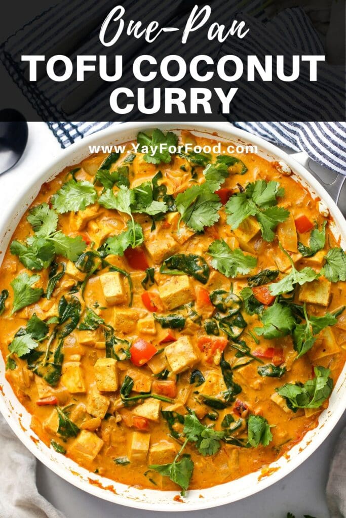 OnePan Tofu Coconut Curry Yay! For Food