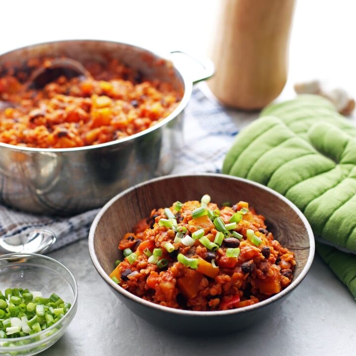 One-Pot Red Lentil and Butternut Squash Chili