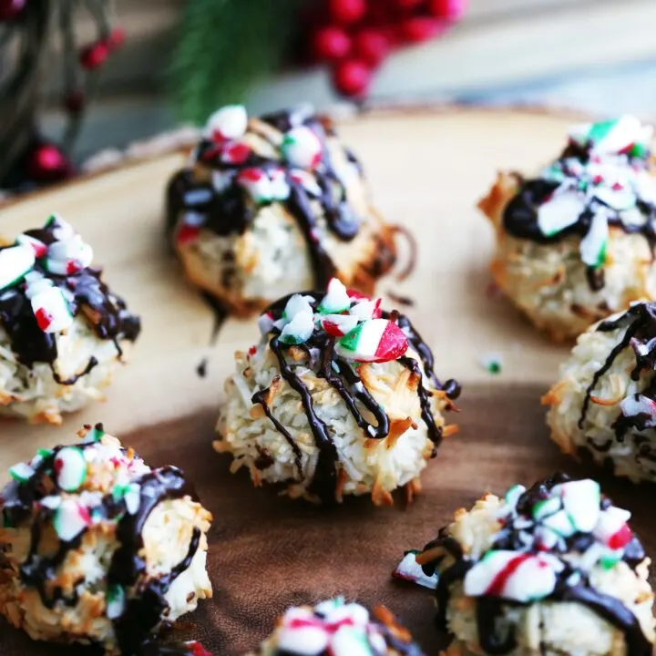 Peppermint Chocolate Coconut Macaroons