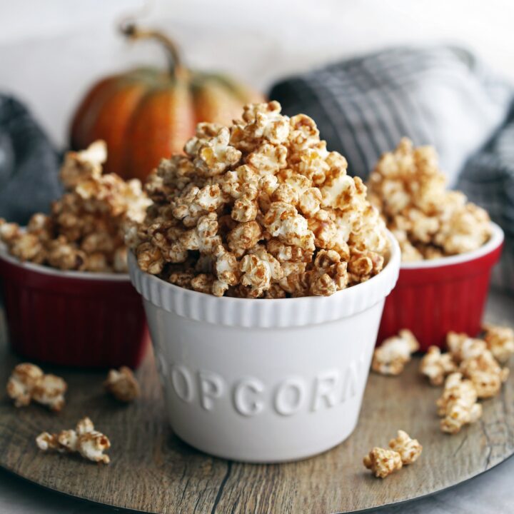 Homemade Pumpkin Spice Butterscotch Popcorn