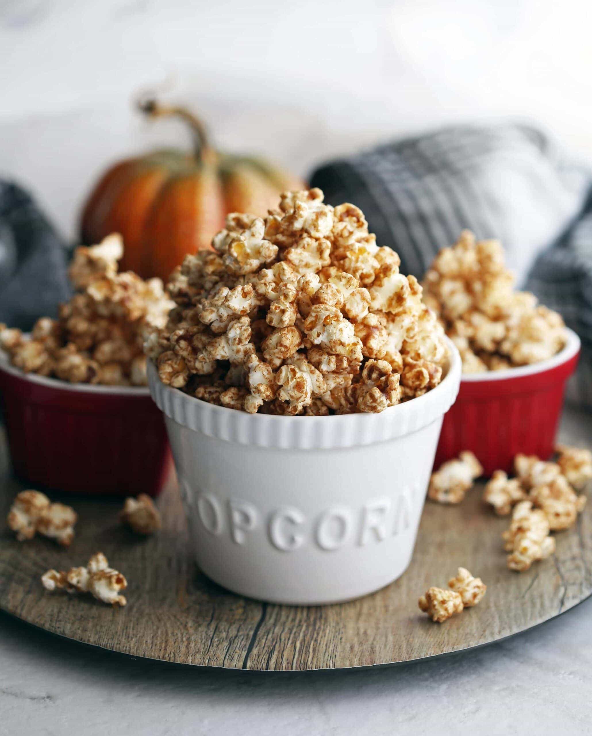 Homemade Pumpkin Spice Butterscotch Popcorn