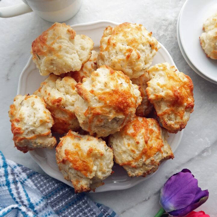 Quick Rosemary Cheddar Drop Biscuits