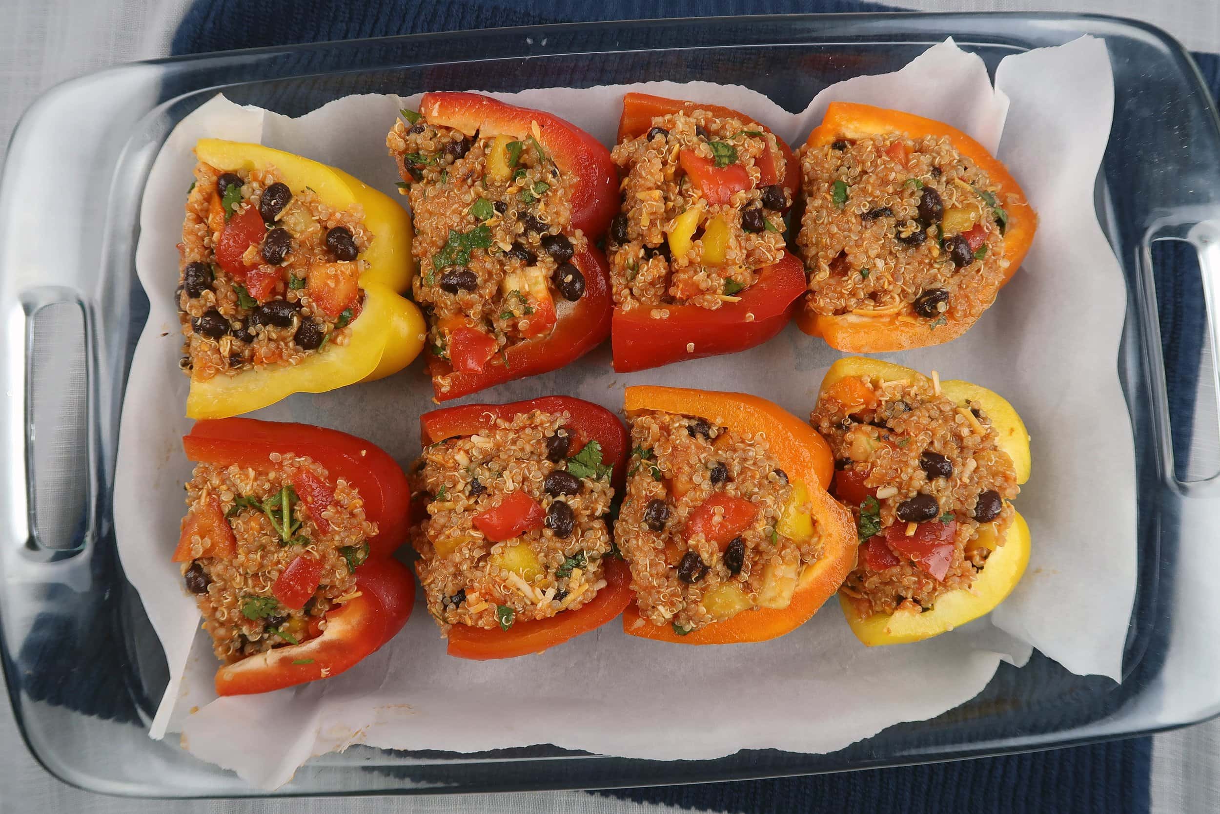 Quinoa and Black Bean Stuffed Bell Peppers - Yay! For Food