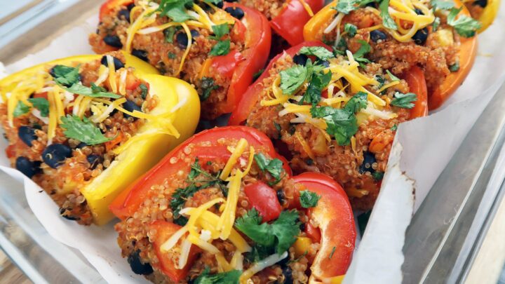 Quinoa and Black Bean Stuffed Bell Peppers - Yay! For Food