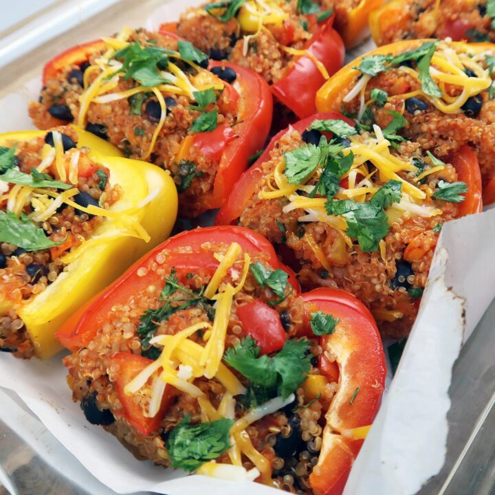 Quinoa and Black Bean Stuffed Bell Peppers