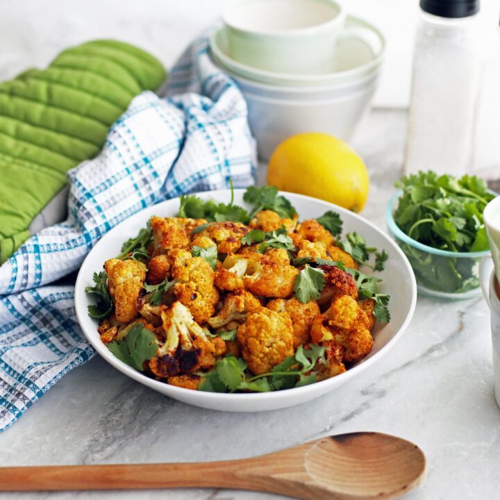 Roasted Spicy Cauliflower with Paprika and Turmeric