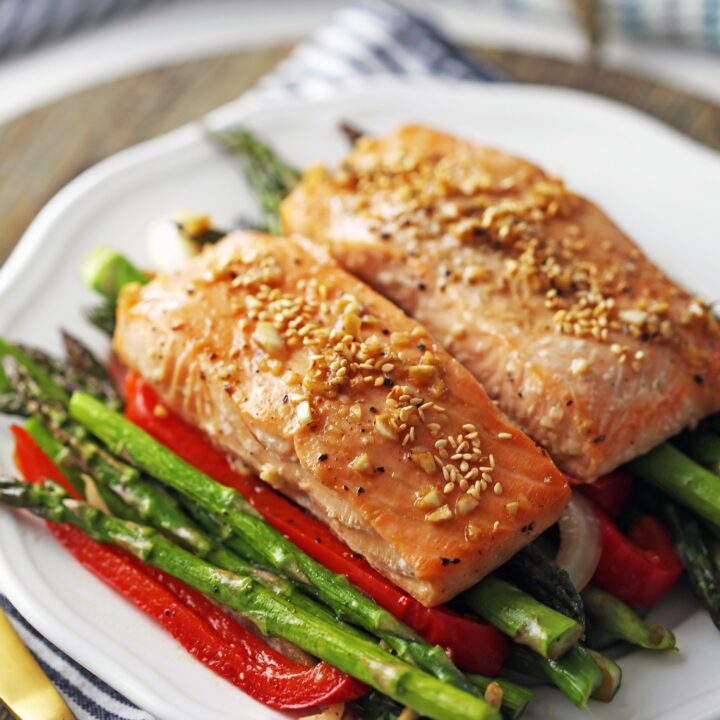 Sheet Pan Baked Salmon with Asparagus