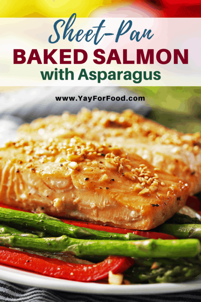Sheet Pan Baked Salmon with Asparagus - Yay! For Food