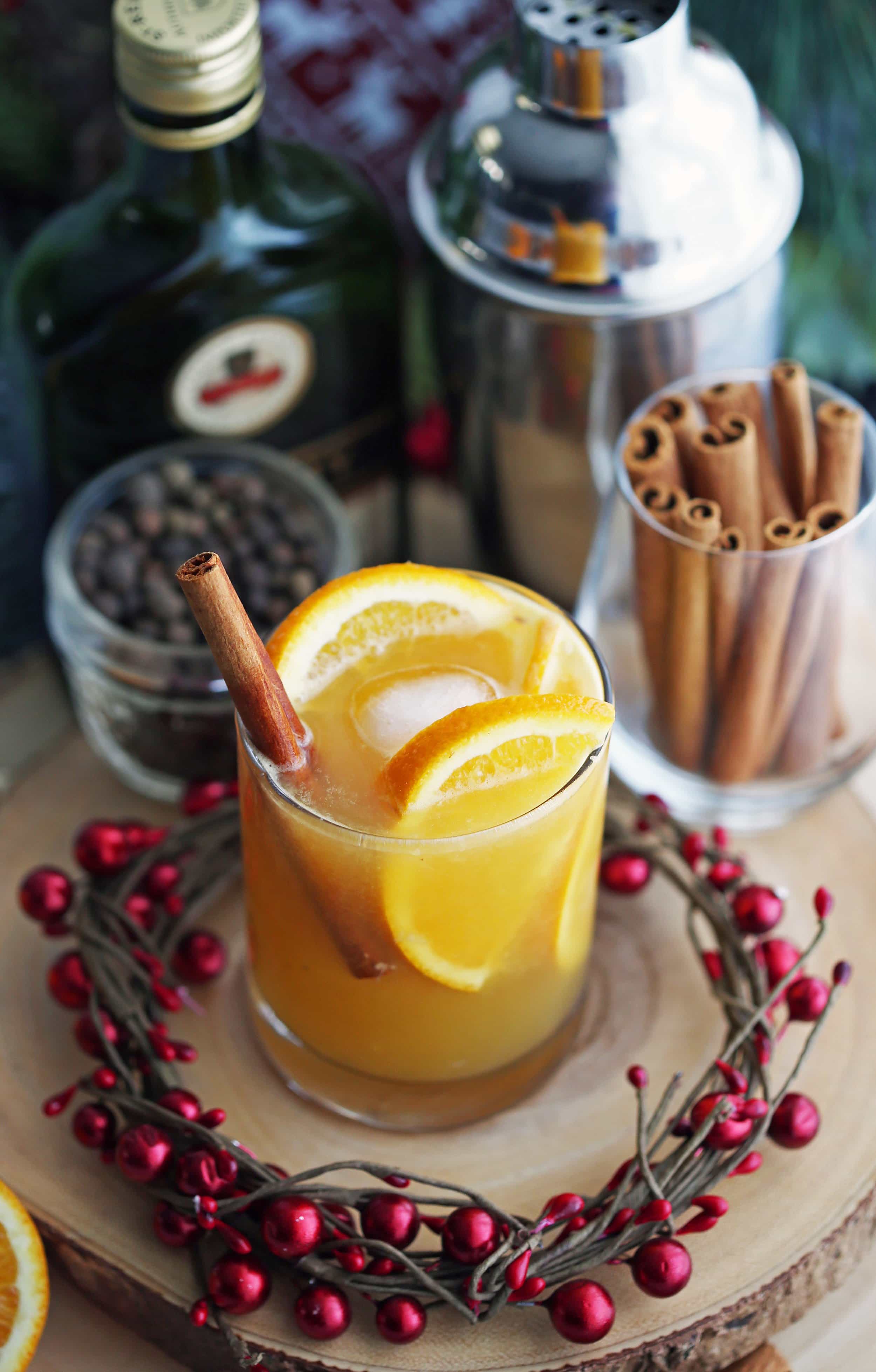 Spiced Orange Brandy Spritzers