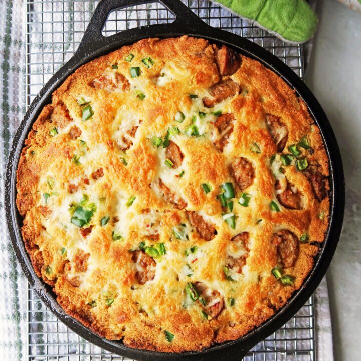 Jalapeño Maple and Sausage Skillet Cornbread