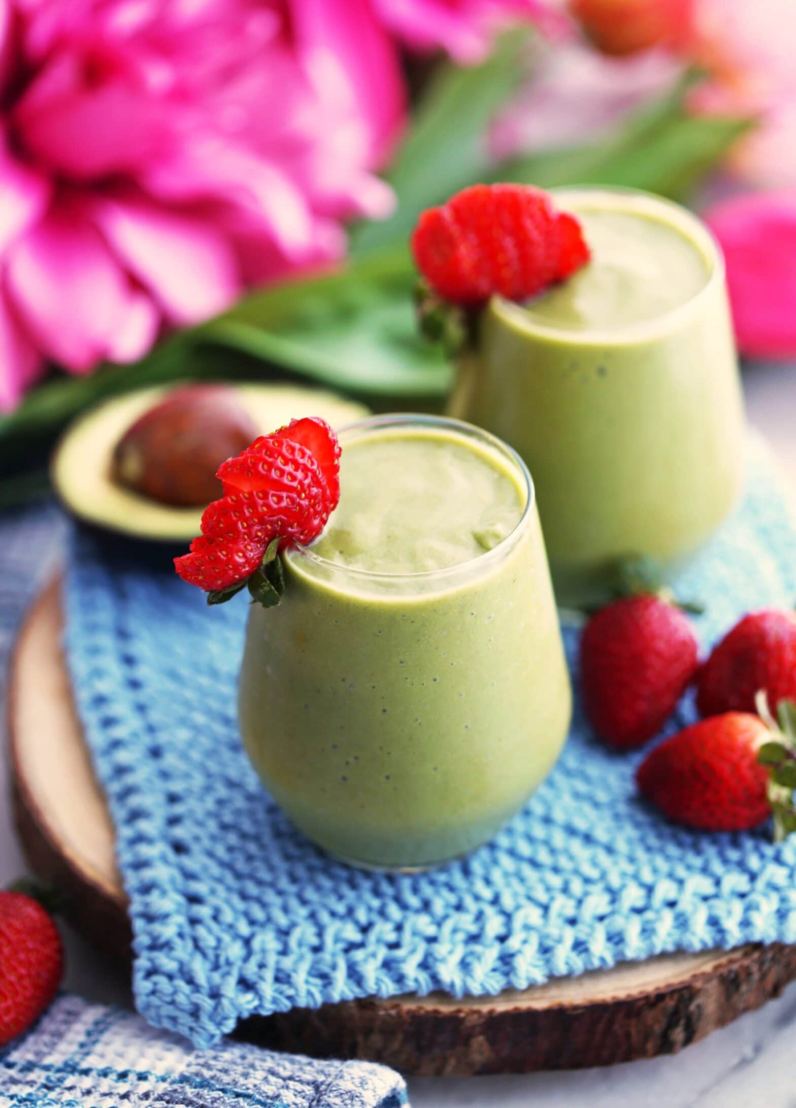 Strawberry Avocado Green Smoothie Yay! For Food