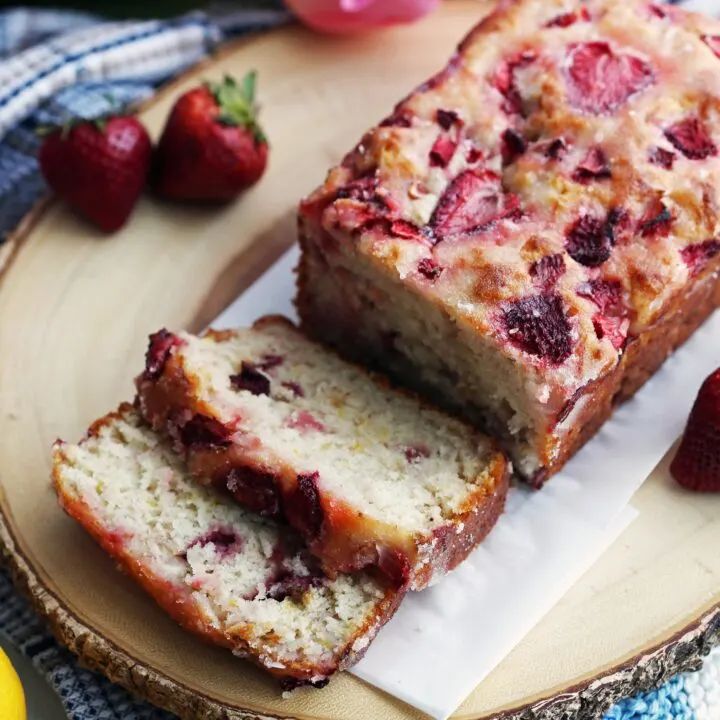 Strawberry Lemon Yogurt Quick Bread