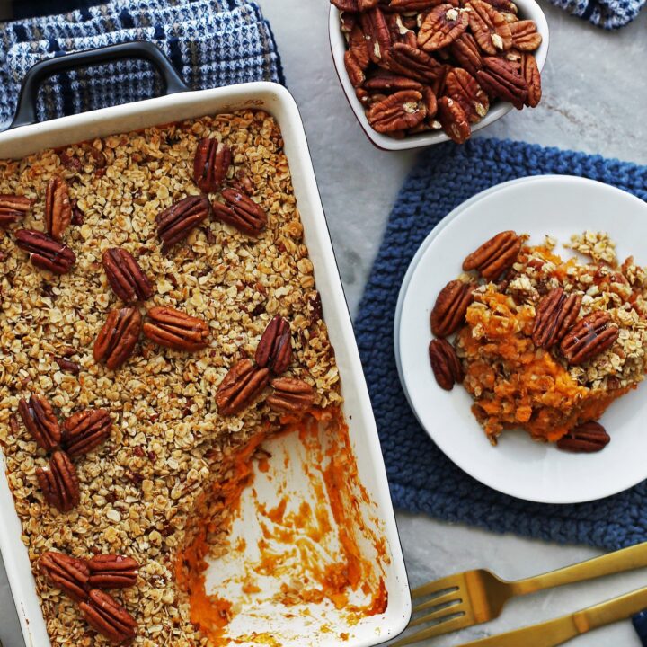 Sweet Potato Mash with Pecan Oat Topping - Yay! For Food