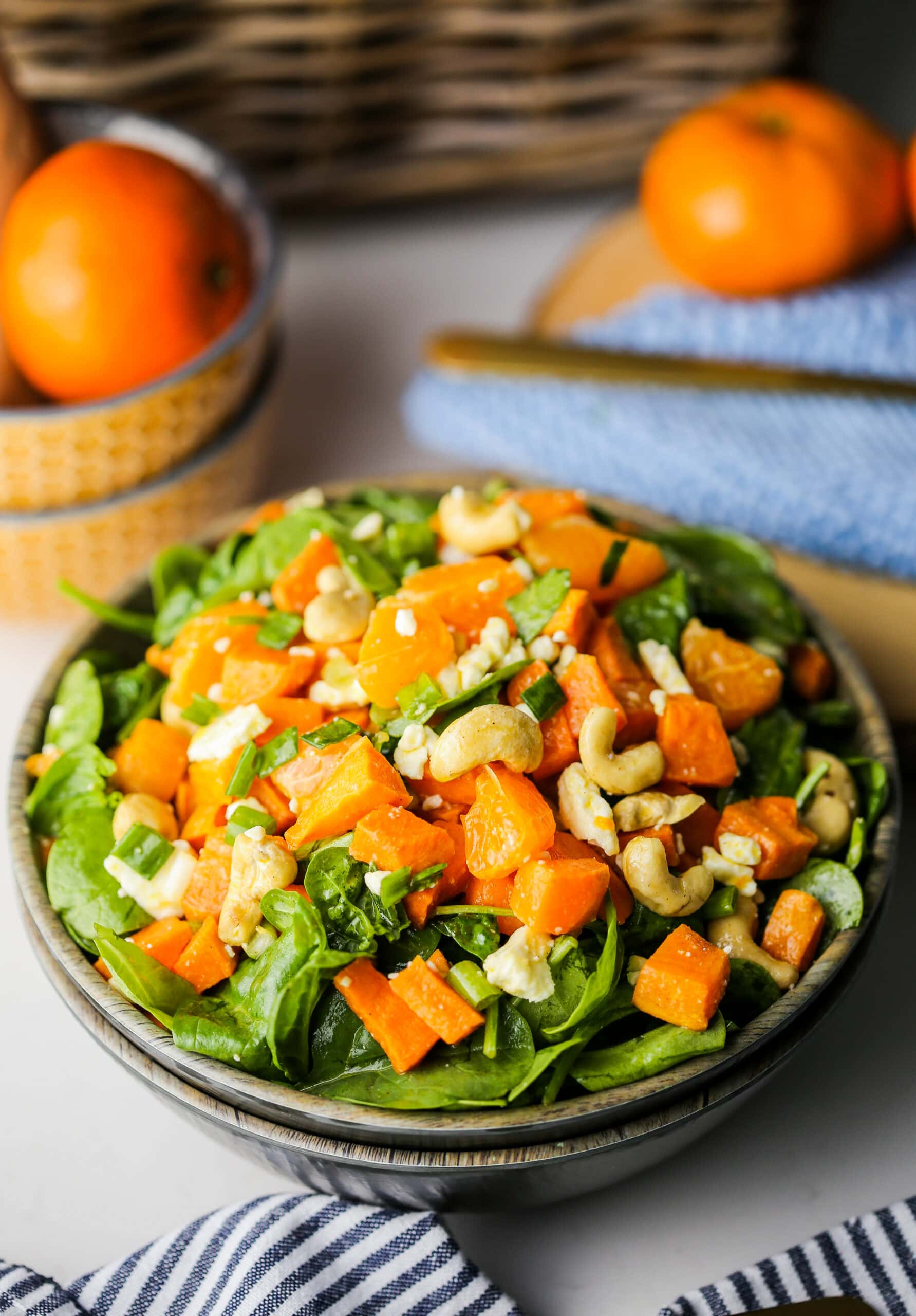 Sweet Potato Orange Spinach Salad